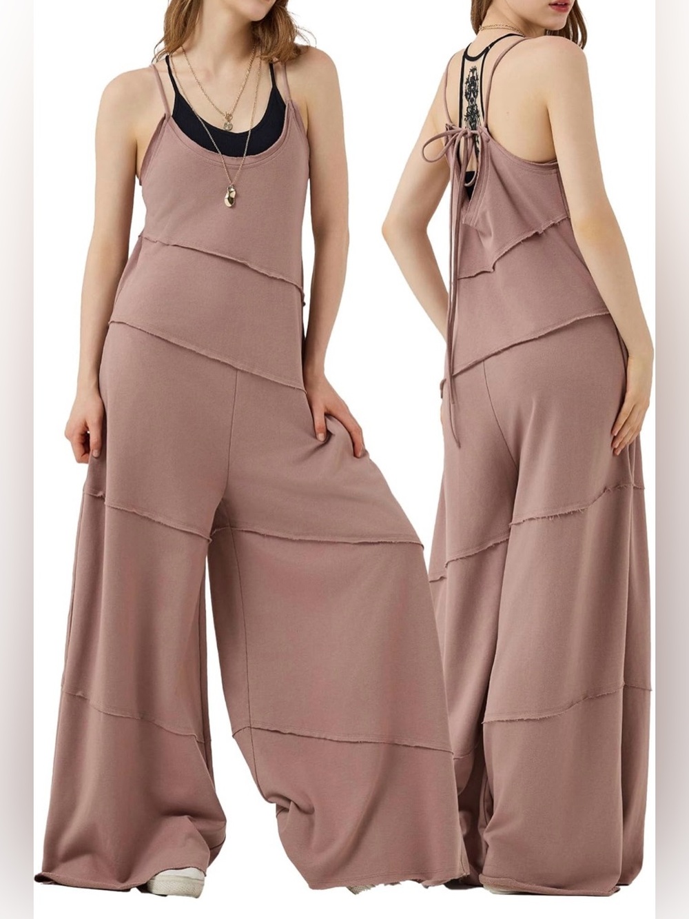 Women’s Wide-Leg Jumpsuit With Adjustable Ties